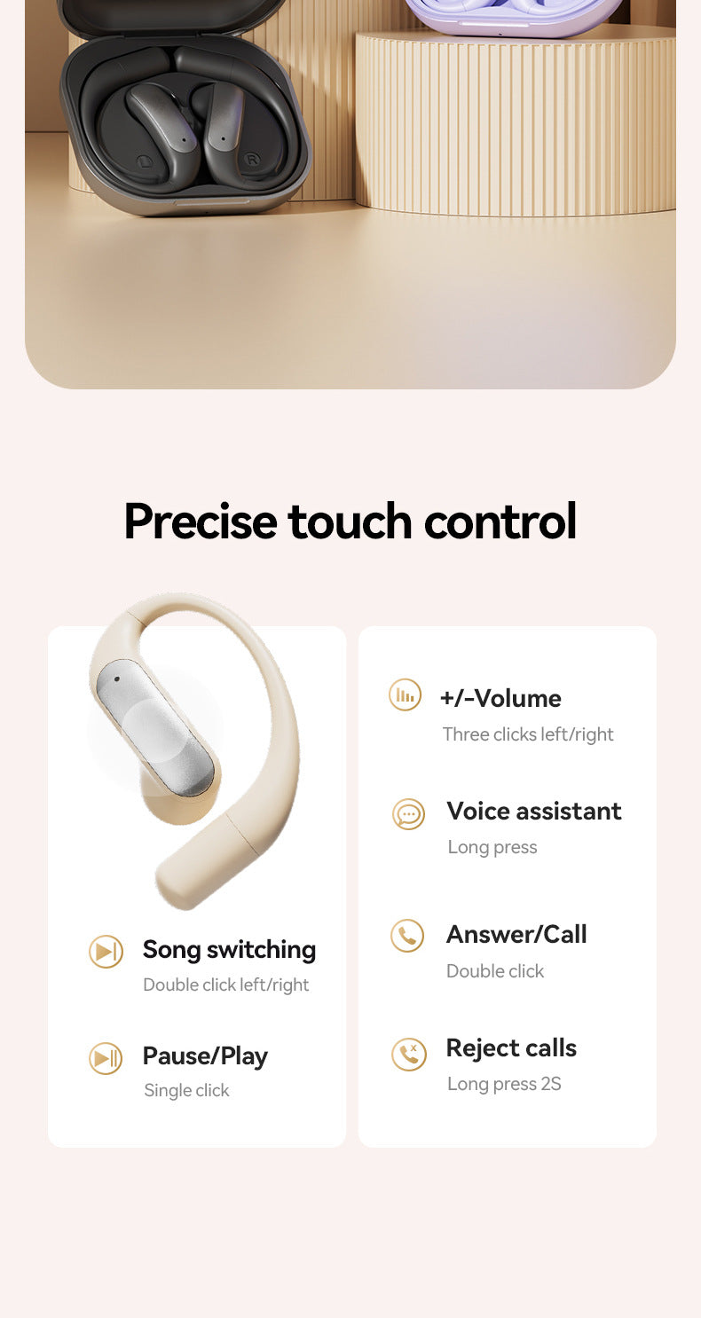 2025Popular M122New AI Translation Private Model Noise Cancelling Ultra-Long Battery Life Over-Ear Wireless Bluetooth Earphones