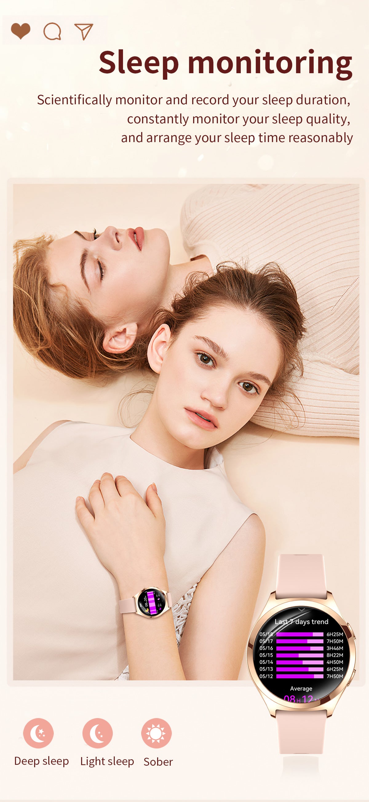 Y35Smart Watch1.27inch Bluetooth Call Heart Rate Pedometer Sleep Monitoring Deep Waterproof Sports Watch