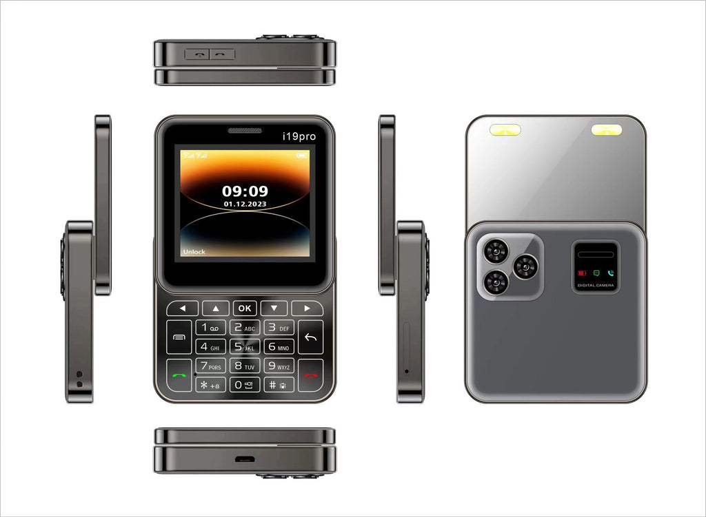 Mini Rotary Function button phonei19pro Rotate180Mini Phone