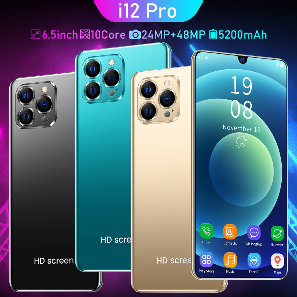 Exclusive Supply Ai12 pro Smartphone6.5Large Screen Android Phone Black Technology Hot-Selling Wholesale