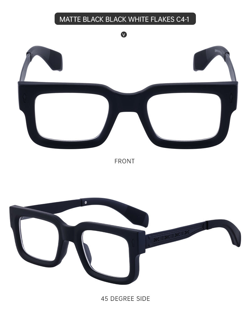 Fashion Square Frame Non-Prescription Glasses for Men, Can Be Fitted with Prescription Lenses, Optical Frame, Small Frame Glasses, Hot Sale