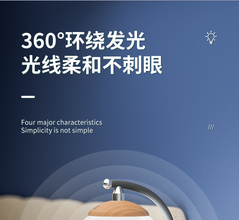 15w Wireless Charging Study Table Lamp Bedroom Bedside Sleep Eye Protection Night Light Outdoor Camping Atmosphere Light