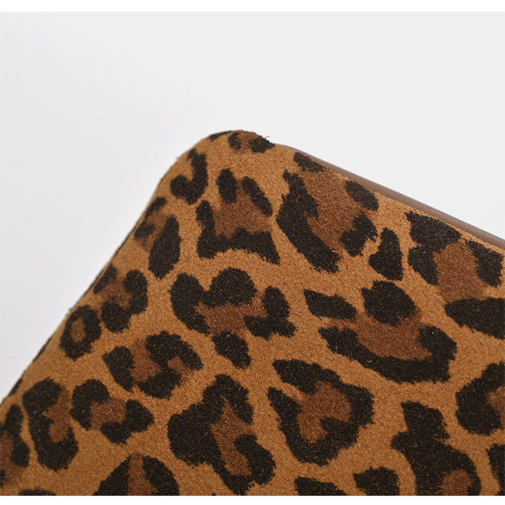 Leopard Print Genuine Leather Bucket Bag Niche Women's Bag Autumn Winter New Versatile High-end Soft Cowhide Single Shoulder Crossbody Bag