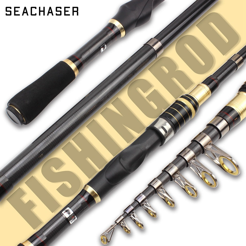 Carbon Ultra Short Hard Adjustable Small Sea Rod Casting Rod Spinning Wheel Rod Set Long Casting Fishing Rod Can Be Used FBA Overseas Warehouse