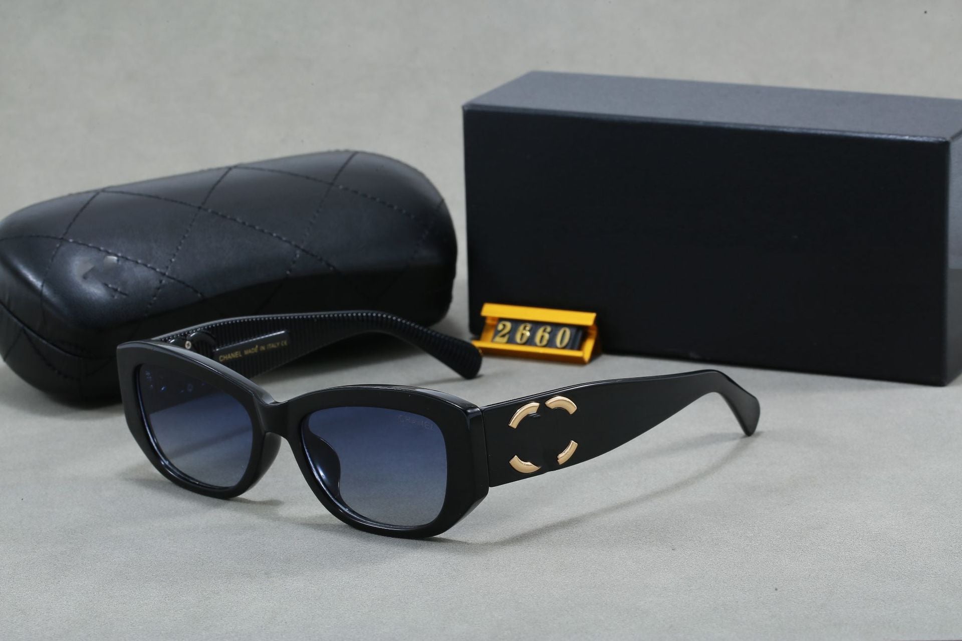 Classic style logo Double C Sunglasses for Women, Internet Celebrity, Xiaohongshu Hot Item, Sunglasses for Men, Acetate, Live Streaming Hot Item2660