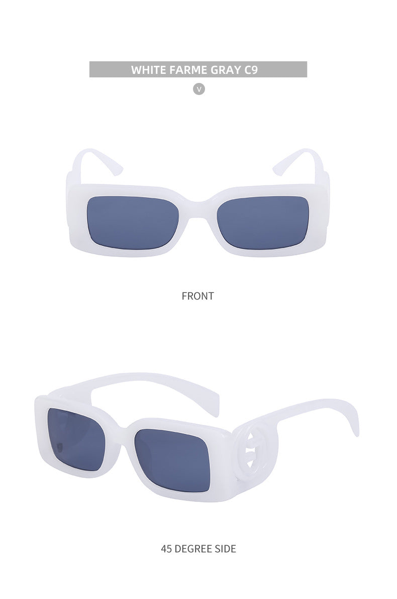 New Fashion Square Frame Sunglasses for Women, Unique Small Frame Sunglasses for Men, Wholesale Glasses sunglasses