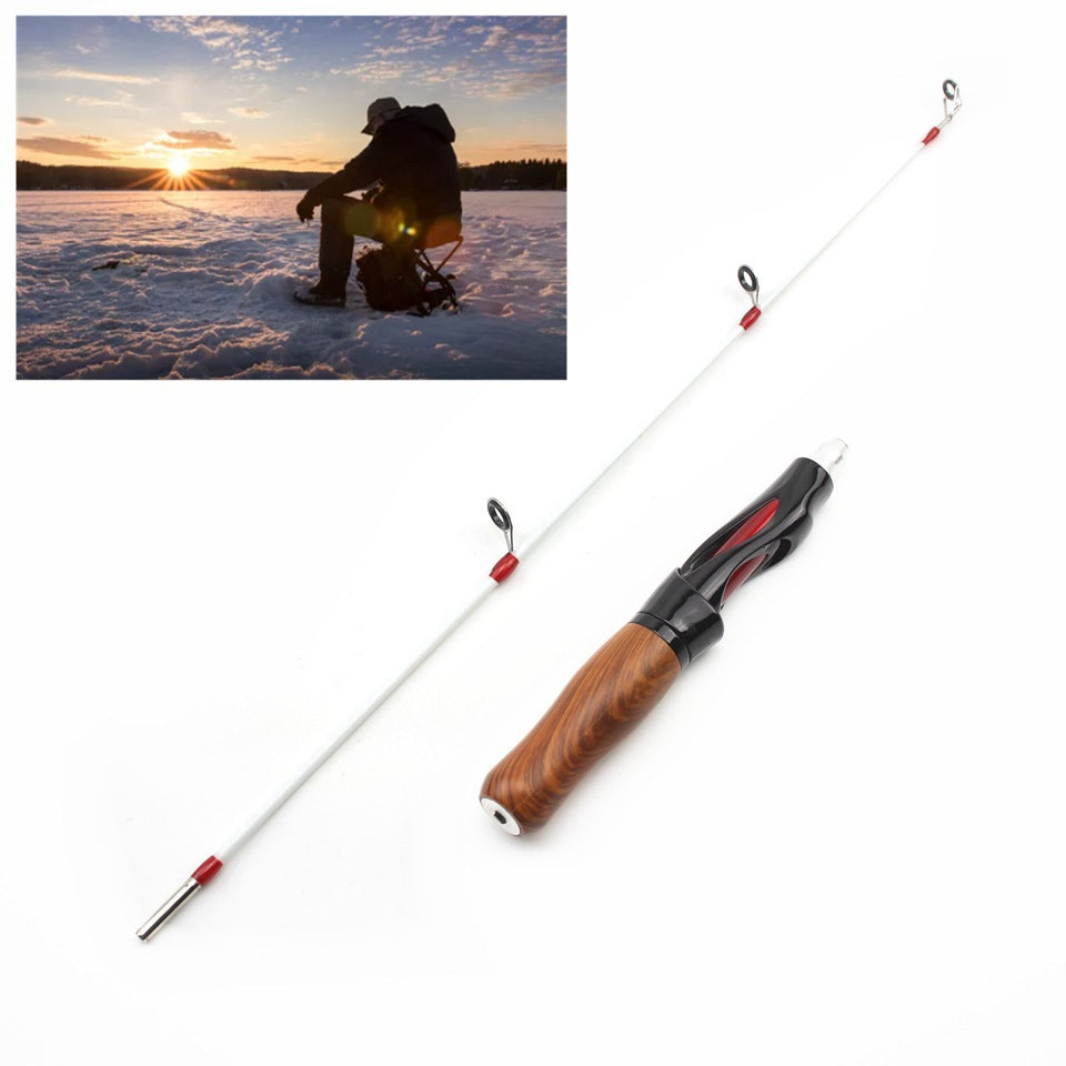 One Piece Ice Fishing Rod Winter Fishing Rod Shrimp Rod Raft Rod Boat Rod Fishing Rod Spinning Reel Fishing Gear Set