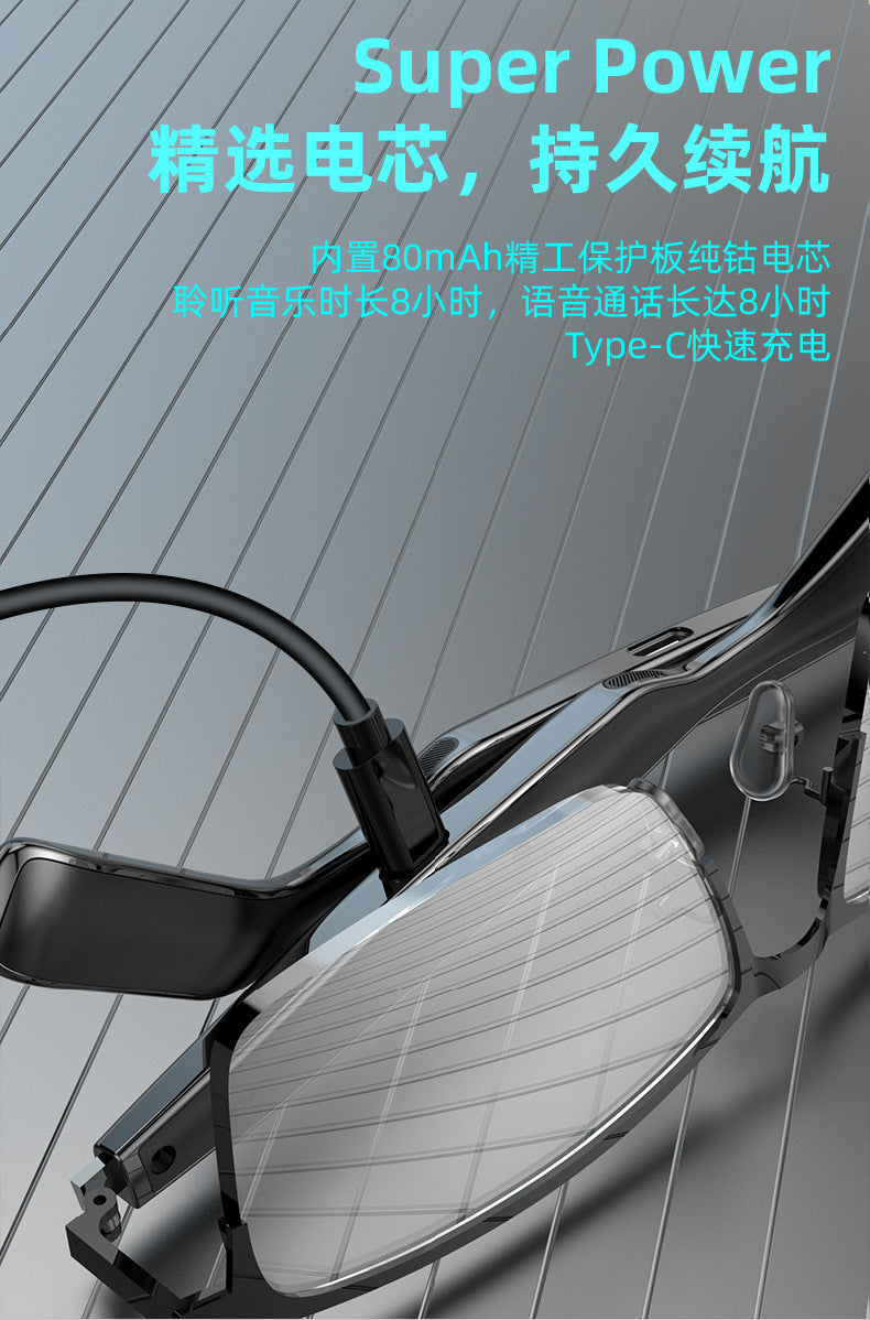 AI Bluetooth Smart Glasses Anti-Blue Light Translation Call Music Open-Ear Smart Bluetooth Glasses Headset