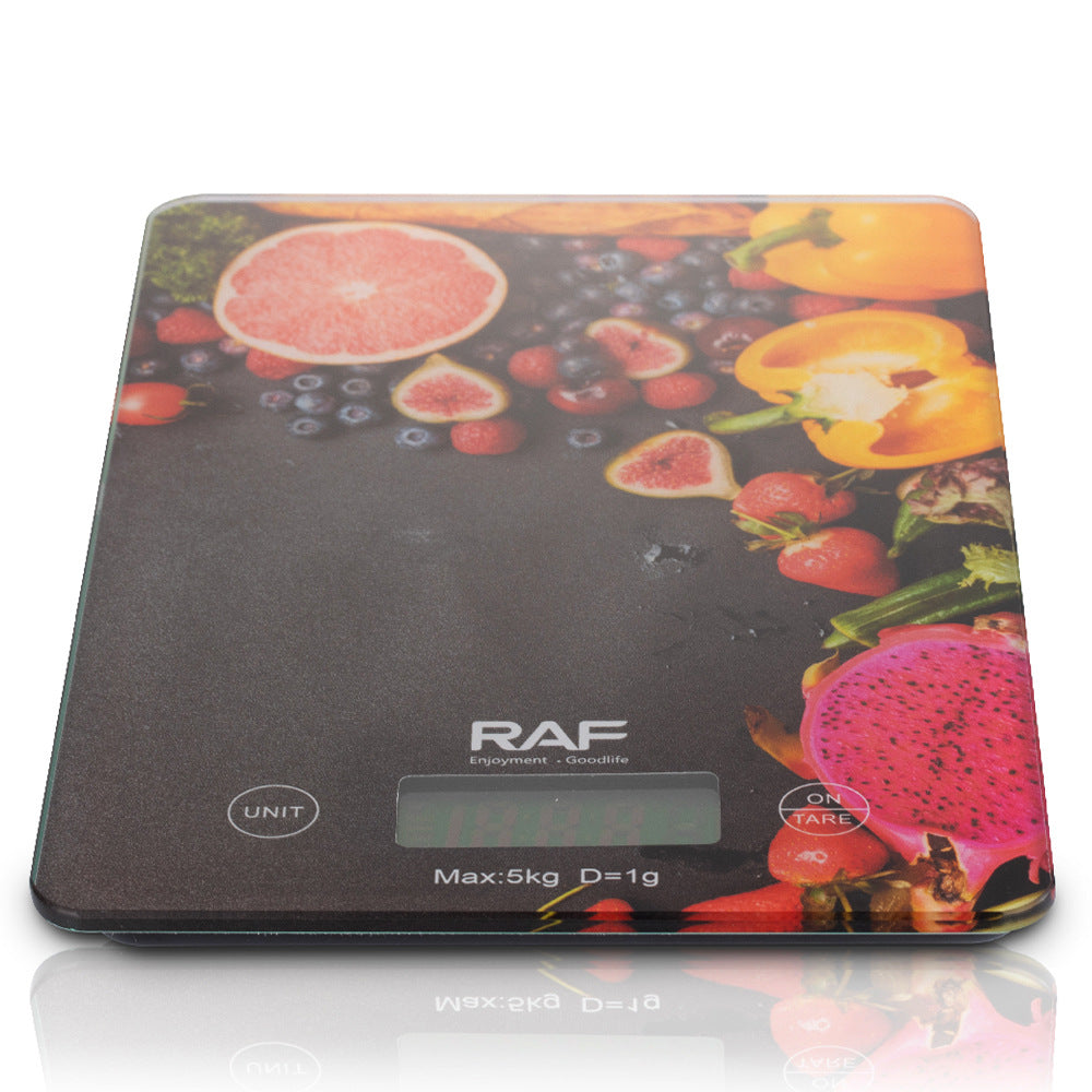 RA  Stainless Steel Peeling Function Waterproof Kitchen Scale Electronic Scale Limit5kg LCD Display Multi-unit Conversion