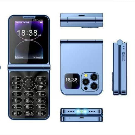 Hot Selling Exquisite Appearance Mini Folding Feature Phone Flip Cover Elderly Button Phone Pocket Phone