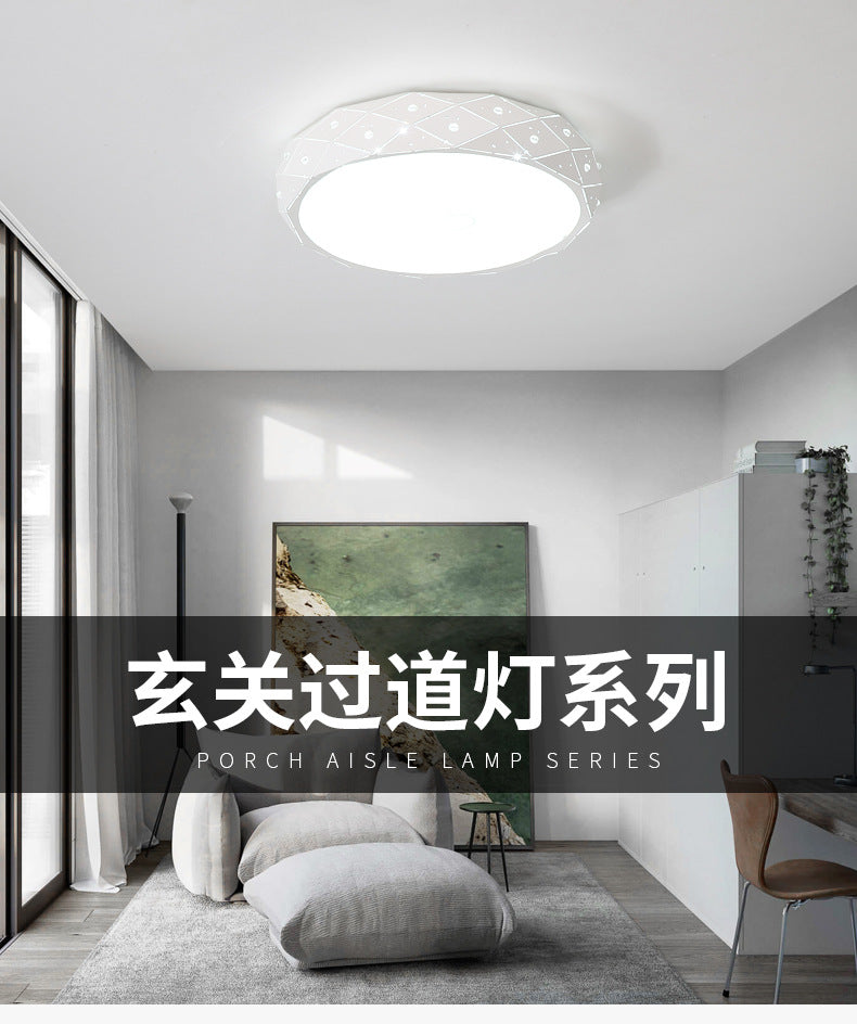 led Ceiling Lamp Nordic Simple Living Room Lamp Round Bedroom Children's Lamp Balcony Corridor Engineering Ceiling Light Fixture