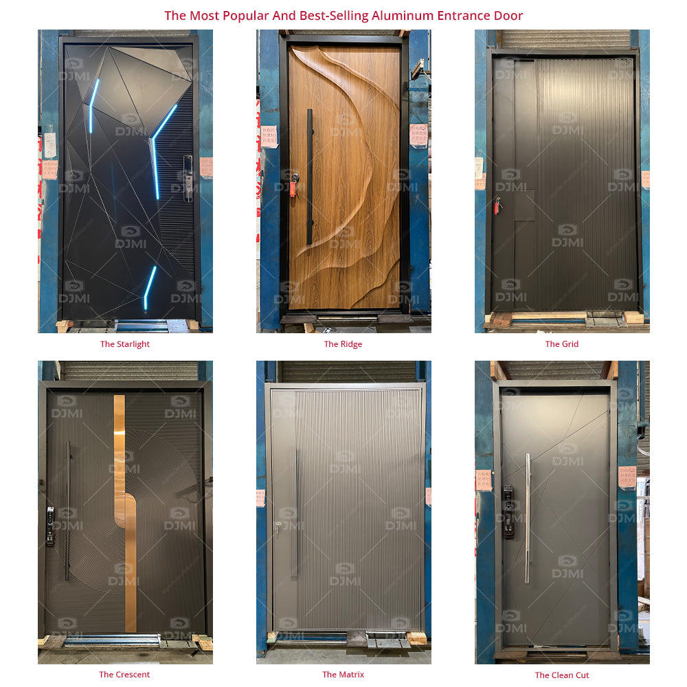 Villa Luxury Design Home Stainless Steel Entry Door Exterior Security Front Interior Door Modern Entrance Pivot Door for House