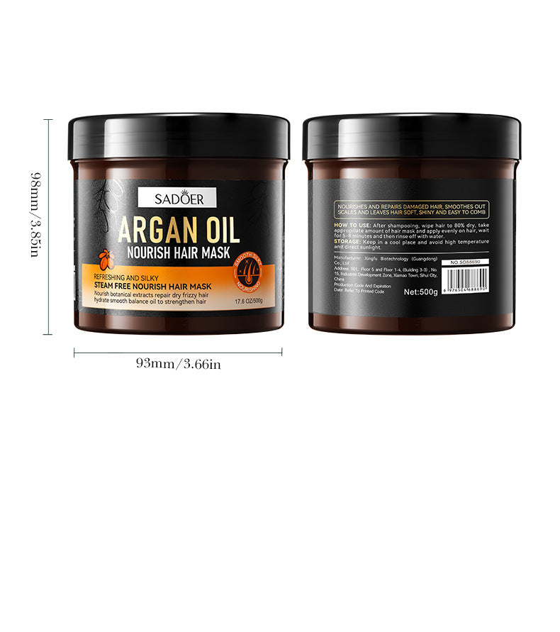 Argan Oil Shampoo500ml SADOER Smooth Anti-Dandruff Refreshing Conditioner Cross-Border Wholesale