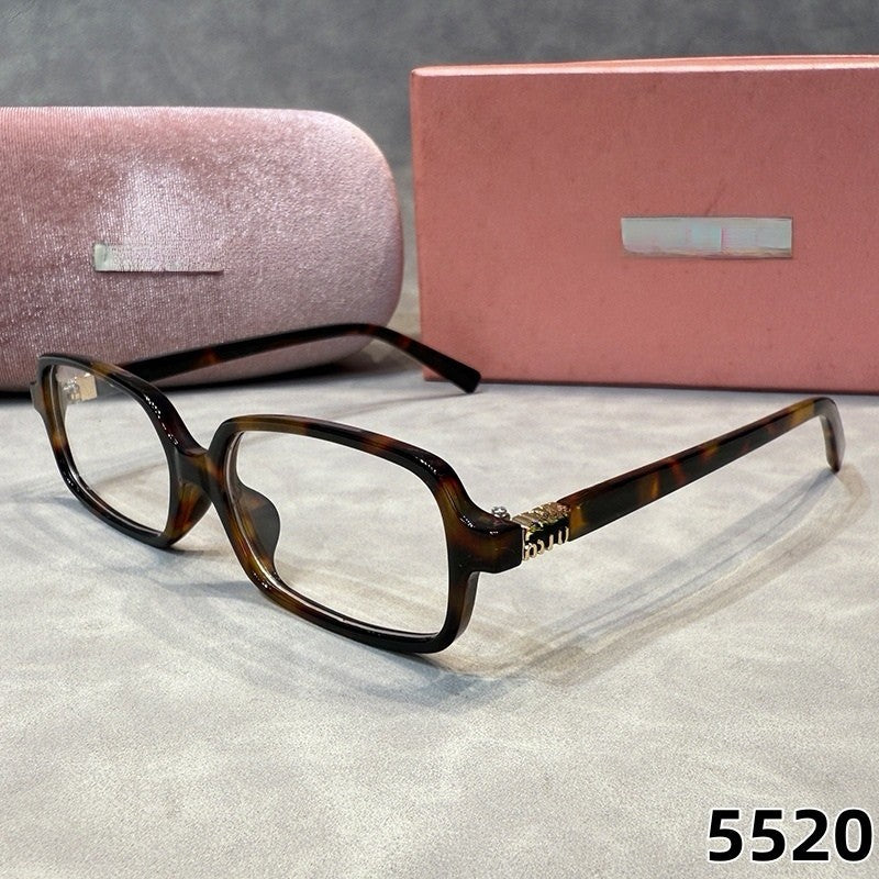 New Korean Version Bookworm Square Frame Tortoiseshell Sunglasses for Women Trendy Fashionable High-end Small Face Round Face Sunglasses