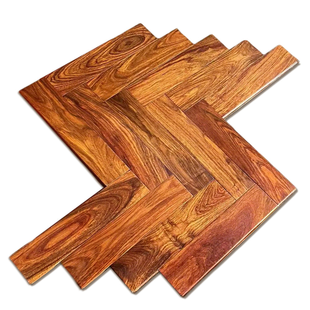 Customizable 12mm Padauk Solid Wood Flooring UV Lacquer Finish Three-Layer Waterproof Outdoor/Exterior Luxury Home Living Room