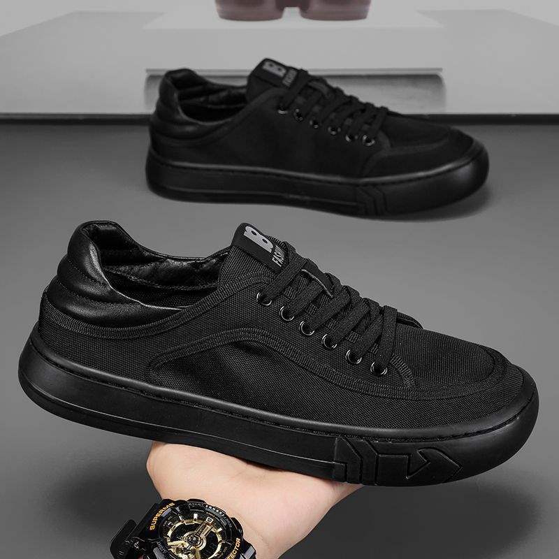 Men's Shoes2025Summer New Breathable Mesh Fashion Versatile Mesh Shoes Thick Sole Men's Trendy Casual Black Sneakers