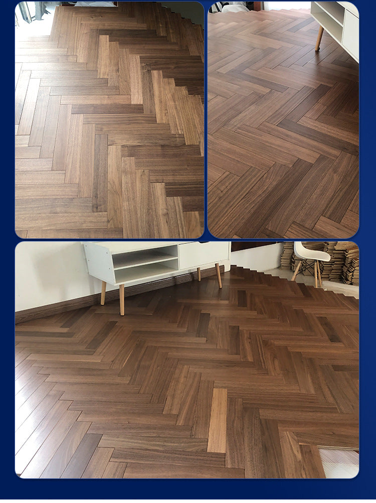Herringbone Parquet Elm Rosewood Ebony Teak Rosewood Black Walnut Multi-layer Solid Wood Composite Flooring