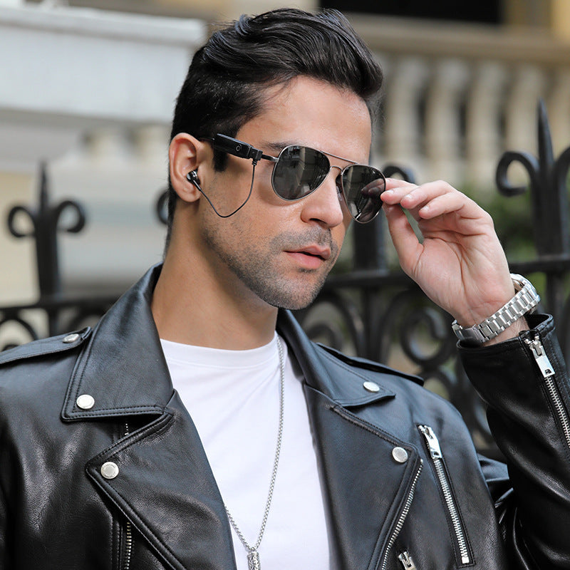 New Smart Bluetooth Headset Glasses Toad Mirror Men's Polarized Sunglasses Smart Eye Listening to Music Glasses Phone208