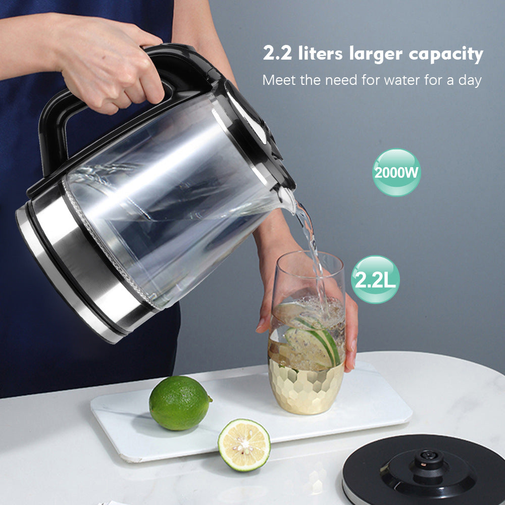 RAF European standard hot-selling household glass electric kettle2.2L Large Capacity Inner Wall Marking Kettle