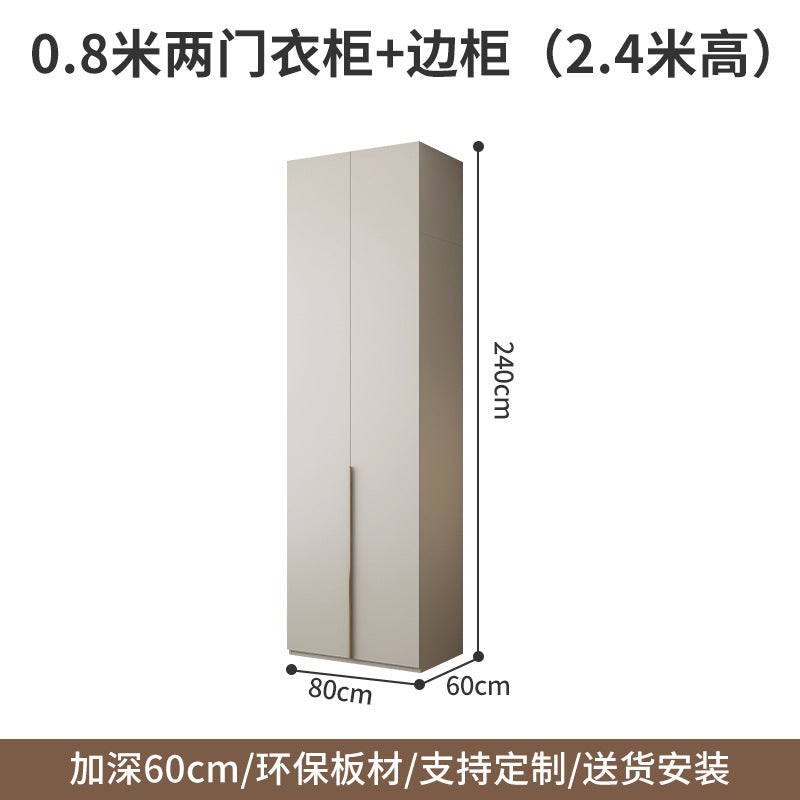 Wardrobe Solid Wood Hanging Area Multi-Bedroom Home Eco-Board Children's Room Corner Computer Desk Desk Cabinet Integrated Wardrobe