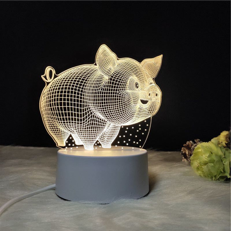 3D Night Light Acrylic Colorful Touch Remote Control Atmosphere Light Wholesale Dropshipping Creative Small Gift Factory