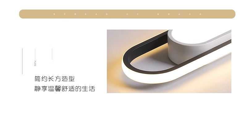 Simple and Modern led Ceiling Light Strip Shape Lamp for Training Room Classroom Gym Car Beauty Lighting Fixture