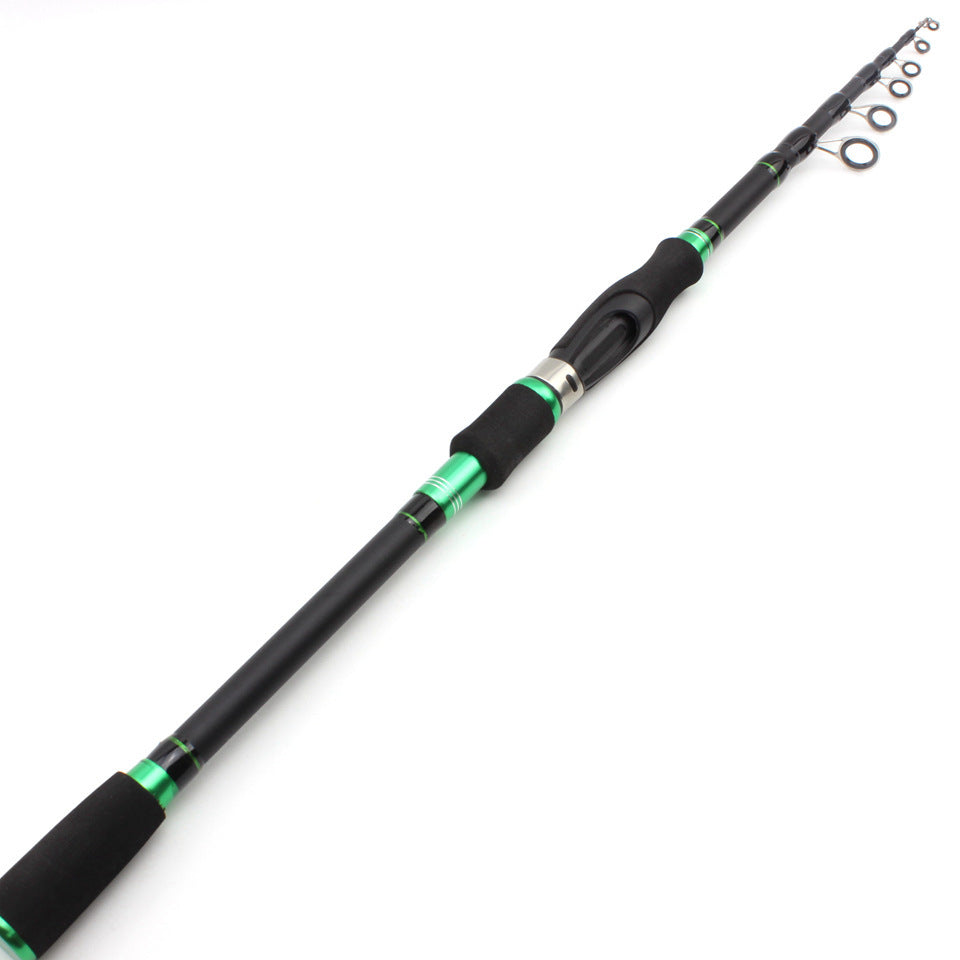 One-piece Straight Handle Telescopic Lure Rod Ultra-short Ultra-light Bass Rod Carbon Fiber Vibration Lure Rod lure