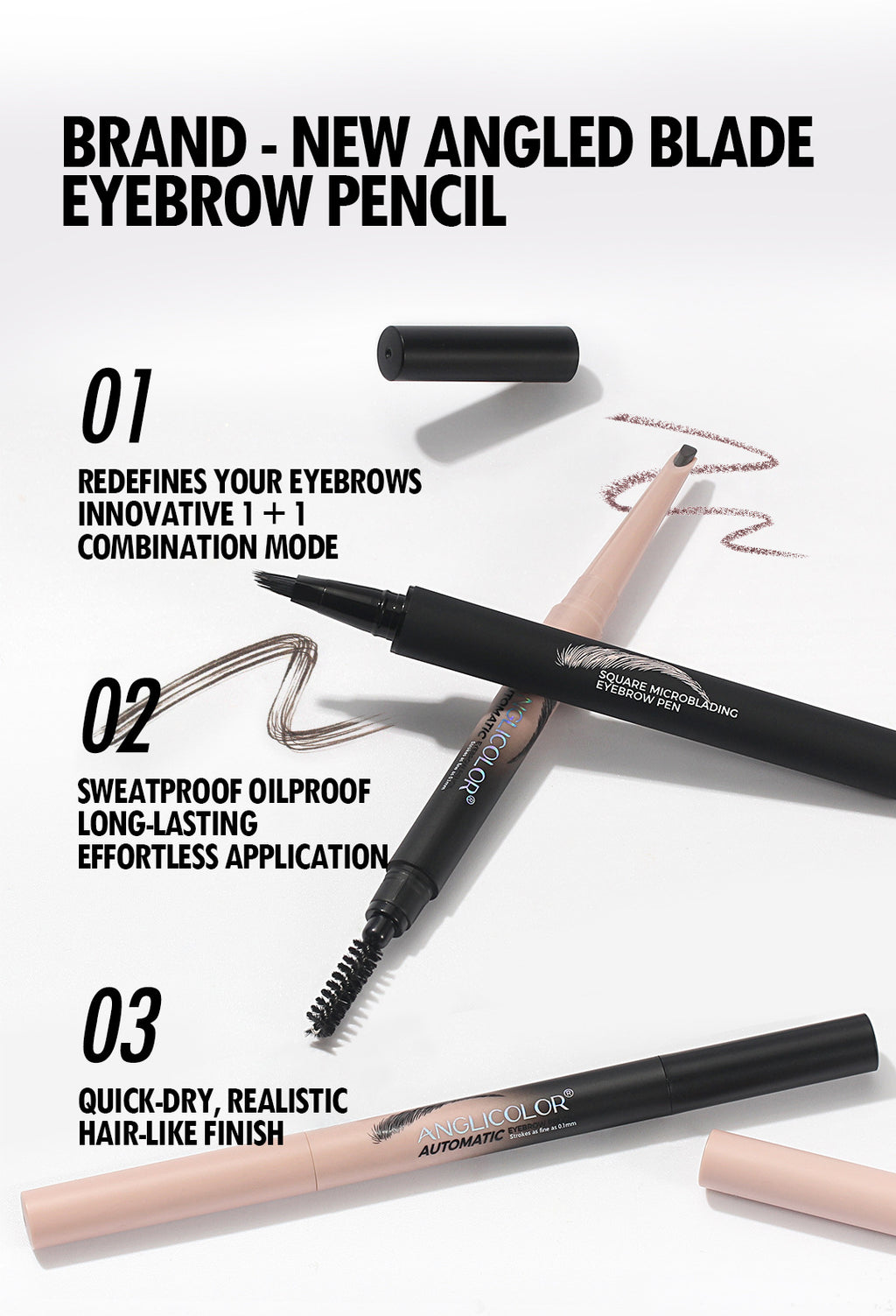 Hot-selling Eyebrow Pencil Set Waterproof Smudge-proof Liquid Split-tip Eyebrow Pencil Makeup Liquid Eyebrow Pencil