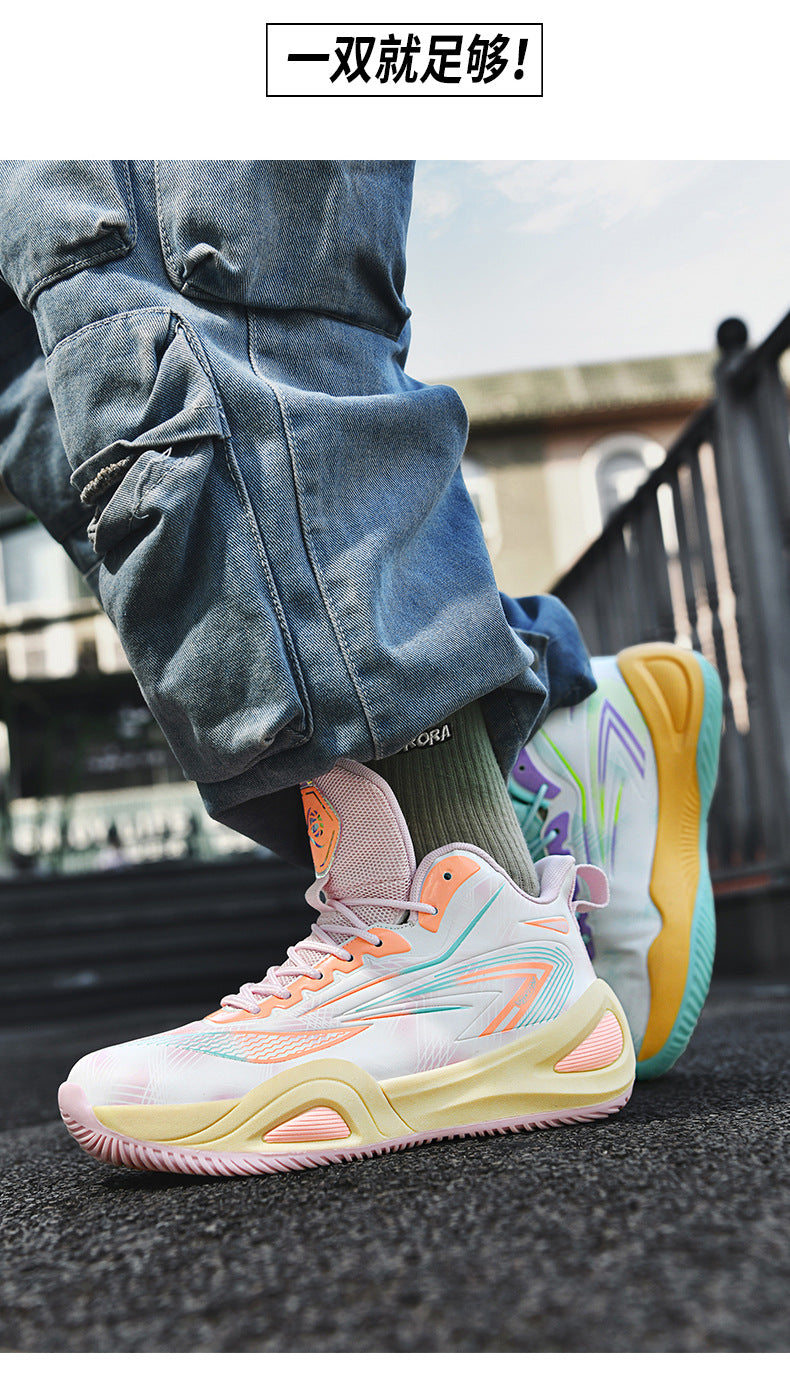 2025New Couple fashion Trendy Casual Basketball Shoes Youth Outdoor Training Sports Non-Slip Wear-Resistant Sneakers