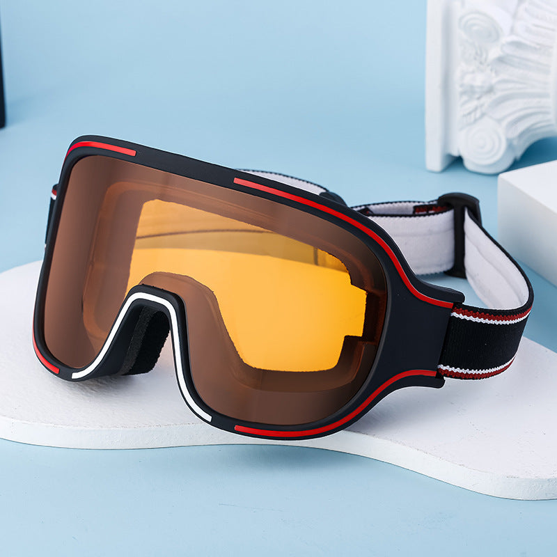 Fashion Large Frame Integrated Sunglasses for Women Trendy Sports Outdoor Cycling Windproof Coldproof Anti-fog Ski Goggles for Men