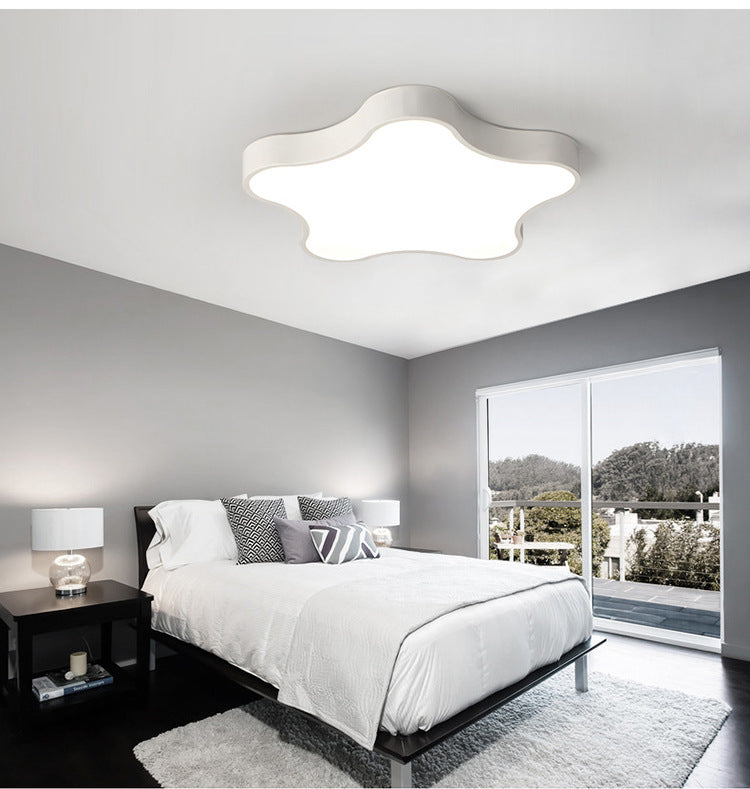 Macaron Five-Pointed Star Ceiling Light led Children's Room Lamp Nordic Iron Art Bedroom Lamp Kindergarten Cartoon Lighting