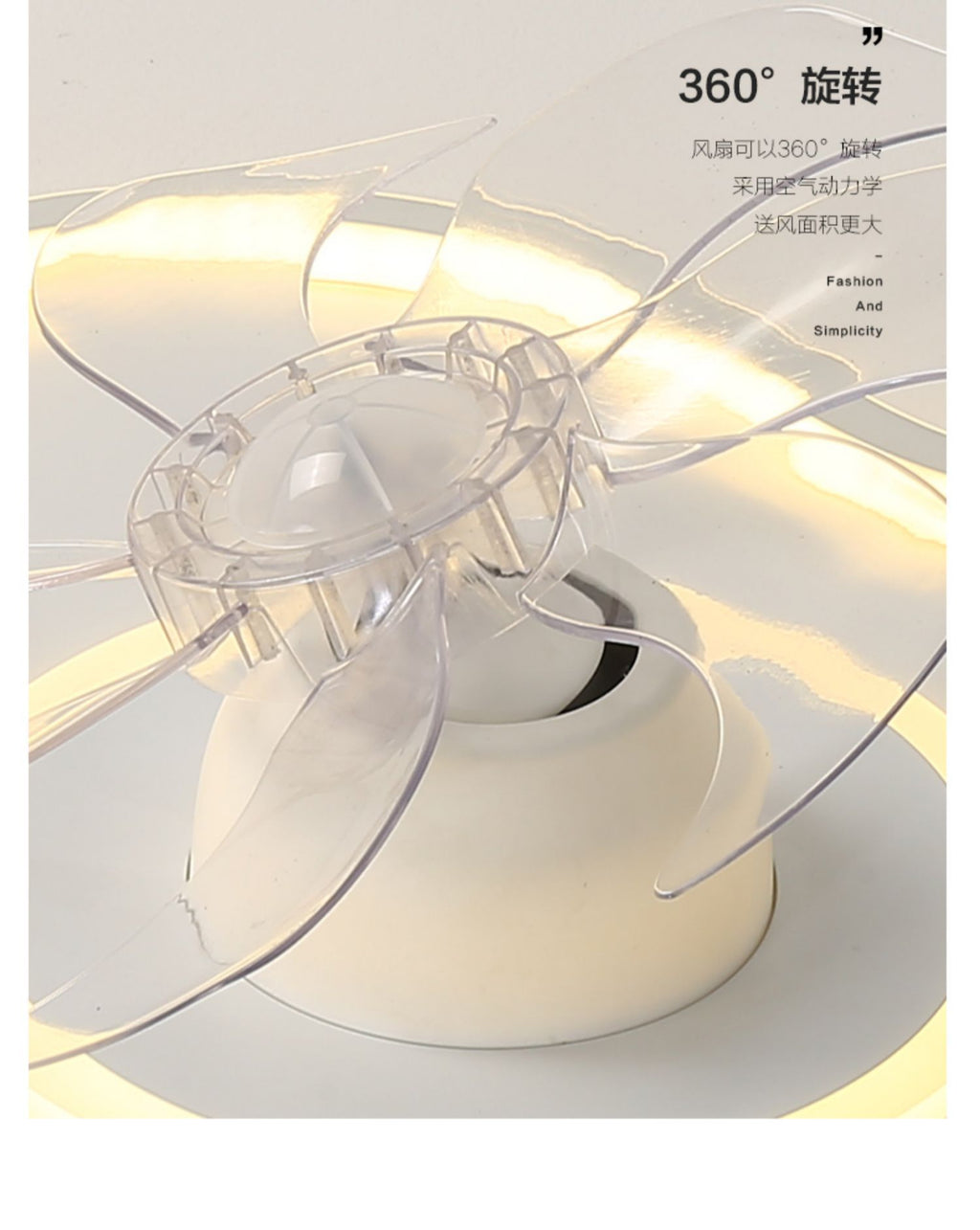 Zhongshan Lighting Fan Light Bedroom Cloud Ceiling Light Simple Modern Children's Room360Rotating Head Shaking Fan Light