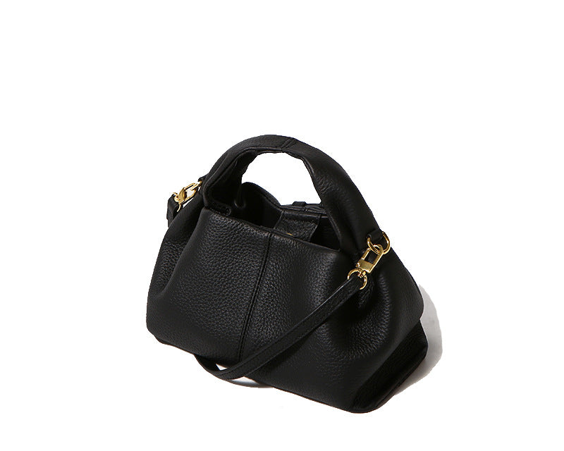 Unique Handbag2025New Handheld Cloud Genuine Leather Women's Bag Vintage Wrinkled Dumpling Bag Versatile Crossbody Bag