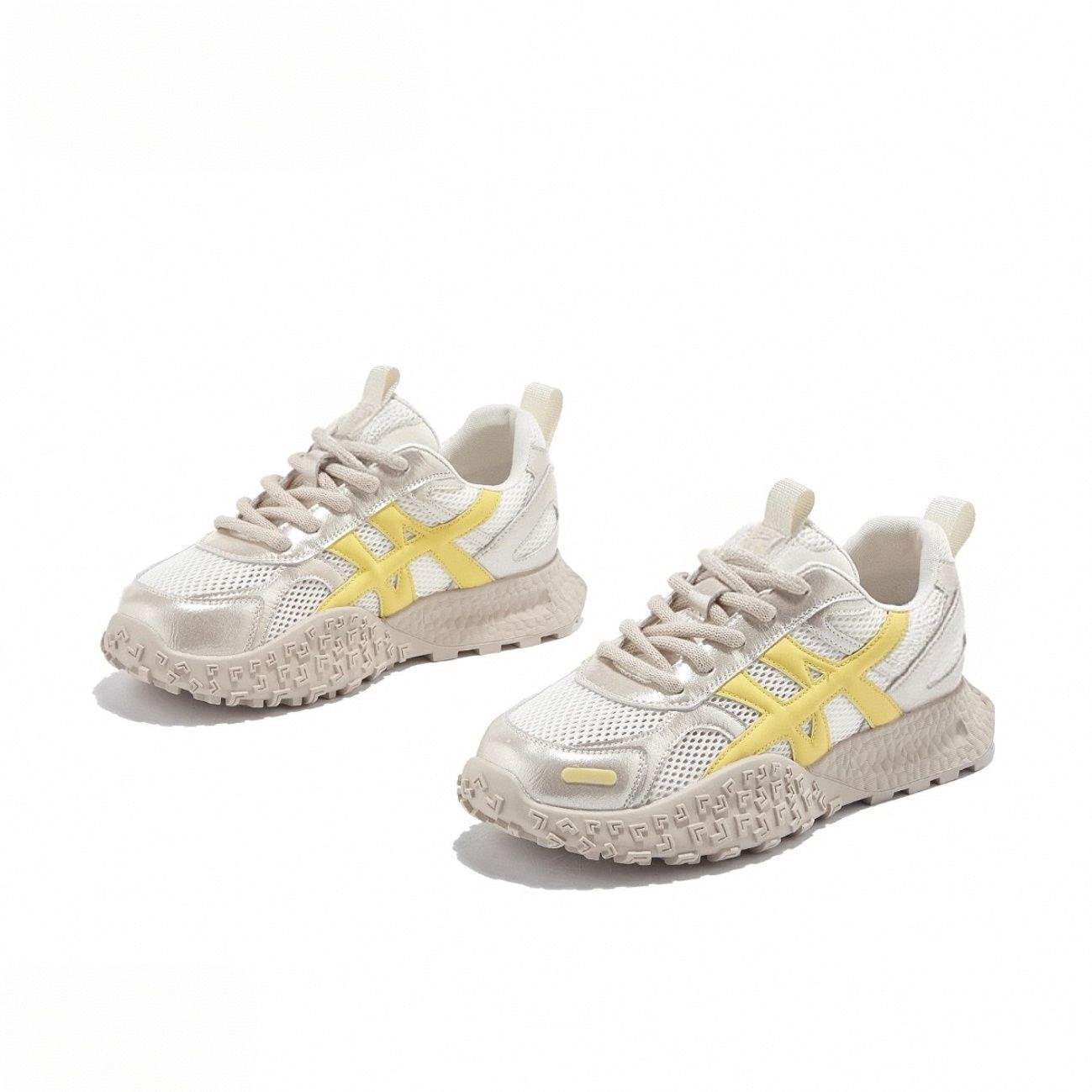 2025Mesh De Xun Summer New Fashion Casual Forrest Gump Shoes Breathable Sneakers Lightweight Thick Sole