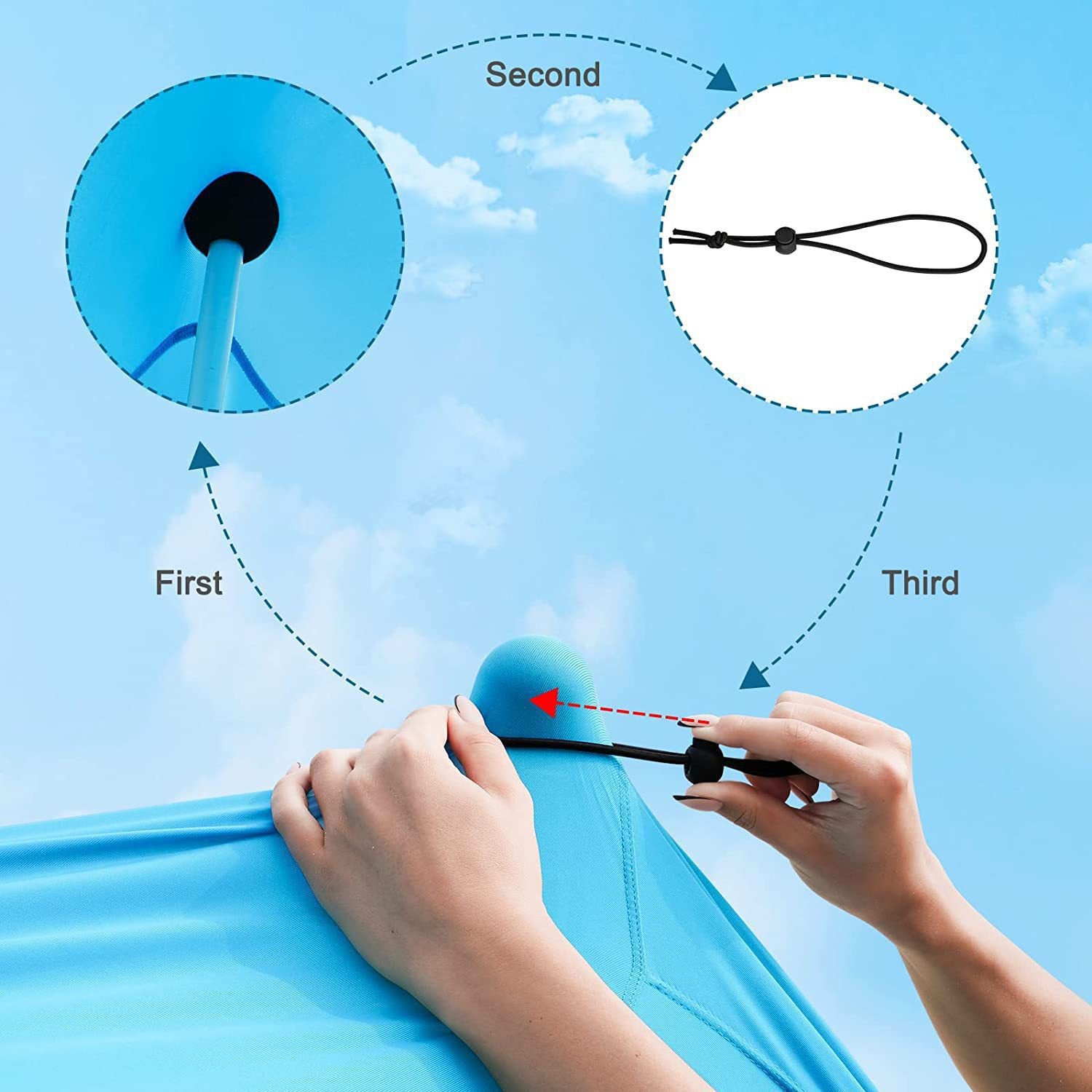 Outdoor Lawn Beach Lycra Canopy Tent Portable Lawn Camping Fishing Tent Outdoor Sun Protection Cooling Shade