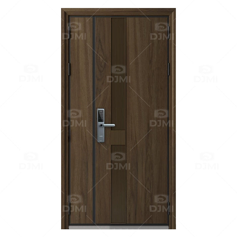 China Factory    Wood Armored Doors Modern Simple Design Security Entrance Door