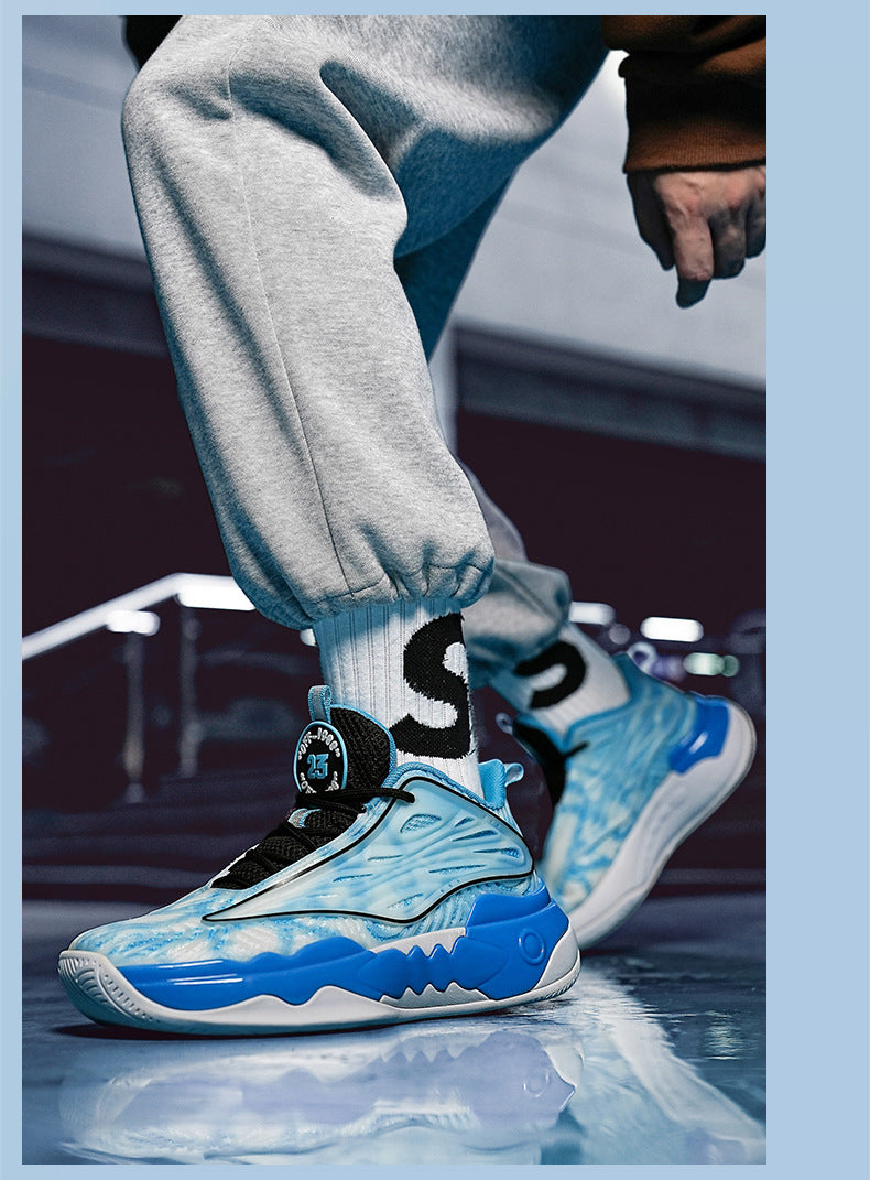 Luminous New Non-Slip Wear-Resistant Fashionable Sports Basketball Shoes Trendy Street Practical Sneakers Student Training Sports Shoes