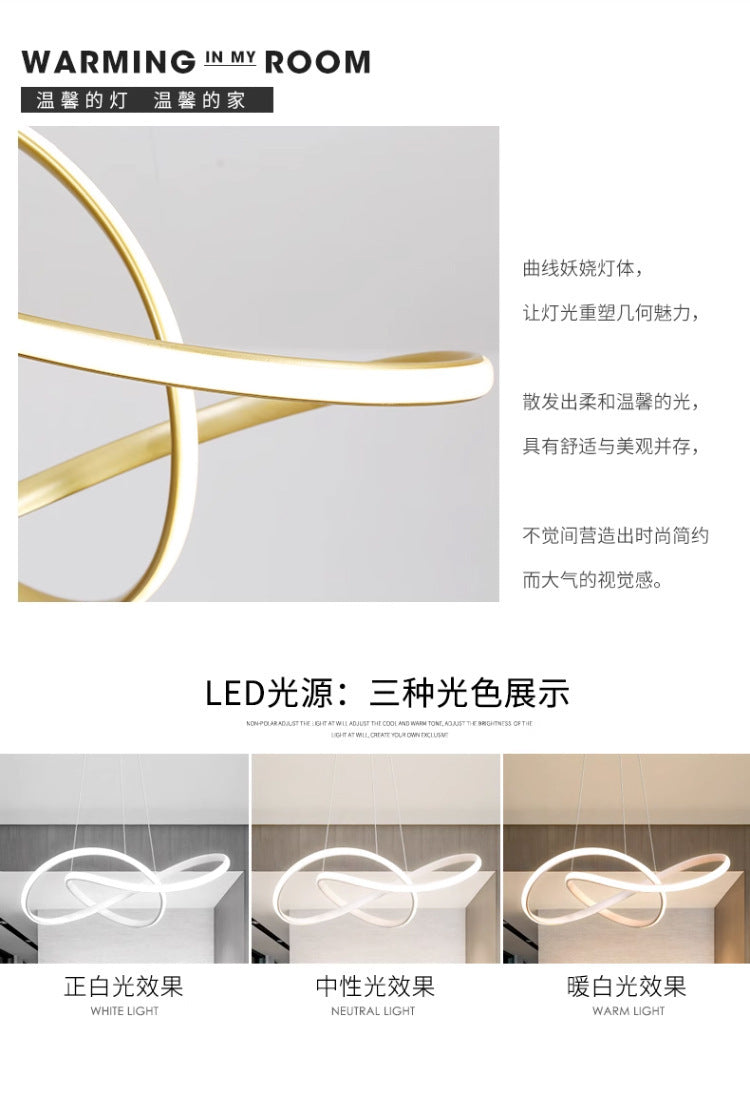 Bedroom Chandelier Internet Celebrity Bar Counter2025Modern Minimalist Dining Room Chandelier New Zhongshan Lighting for Dining Table