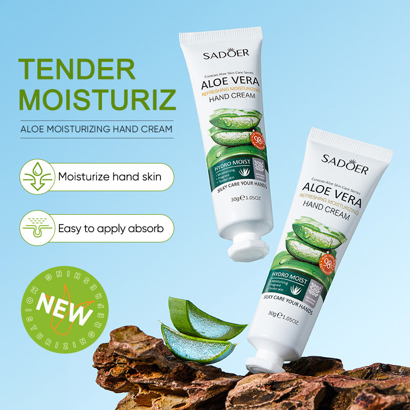 Aloe Vera Hand Cream30g SADOER Moisturizing and Hydrating Hand Care Cross-Border Foreign Trade Wholesale