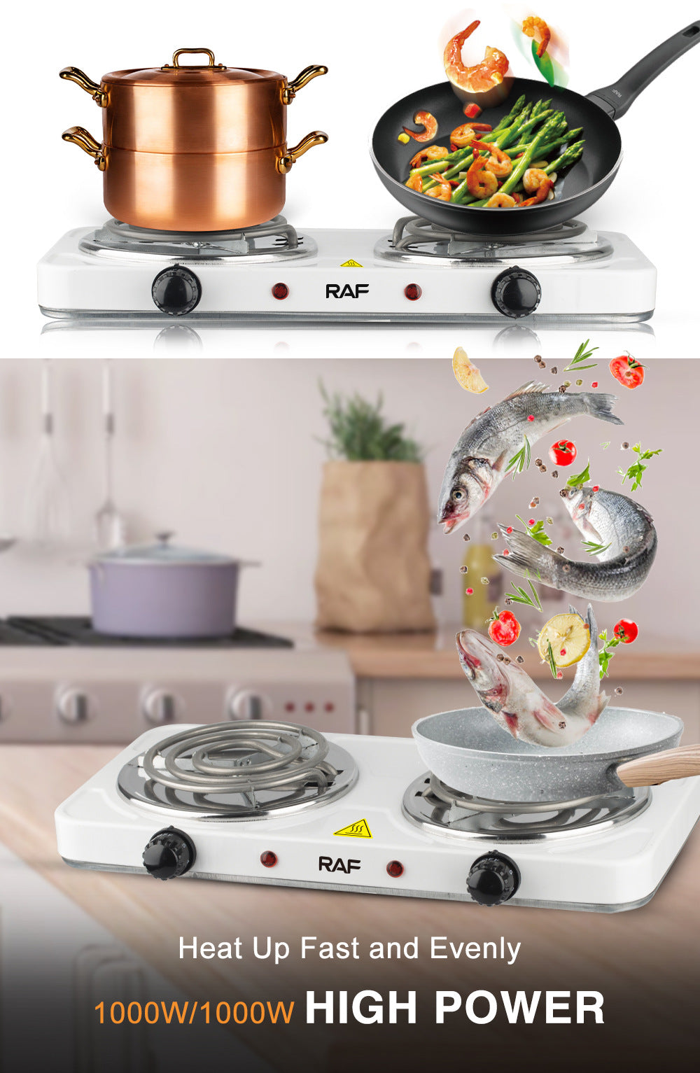 Double-Head Electric Ceramic Stove Small Household Appliance Multi-Functional Cooking Coffee Stove Household Small Electric Stove Wholesale