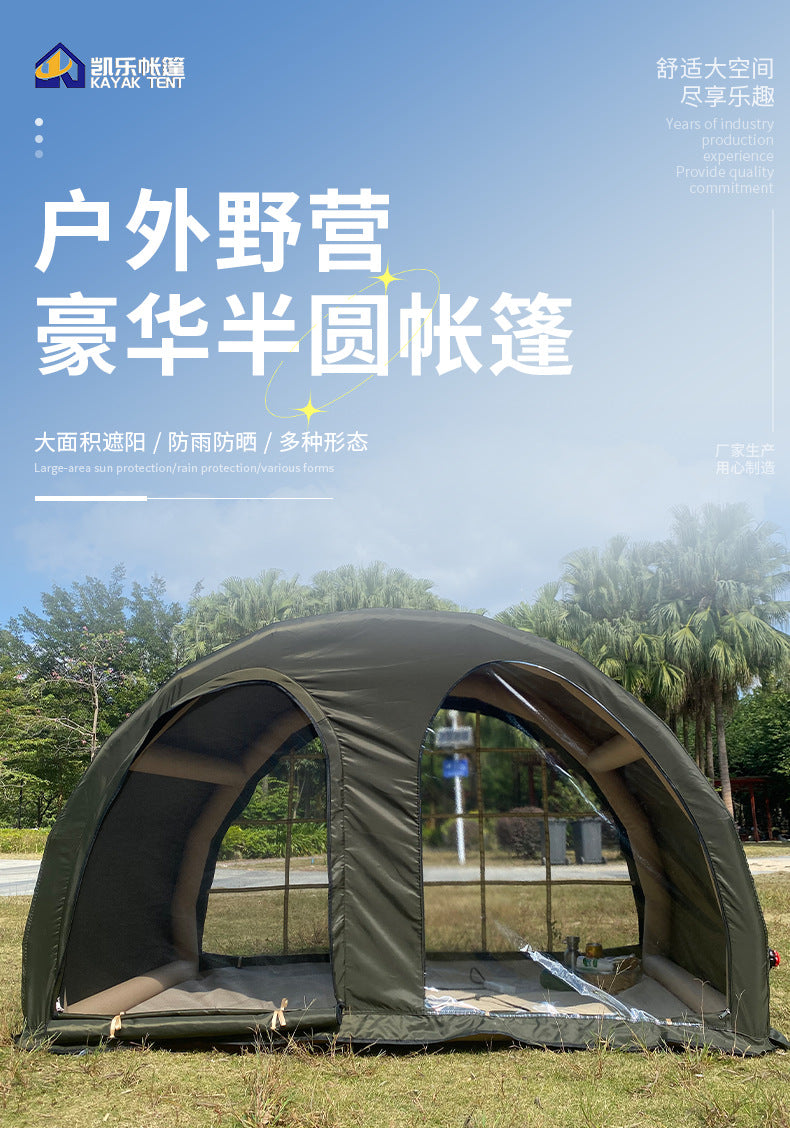 New Product Outdoor Camping Inflatable Tent Sunshade Sun Protection Rainproof Travel Car Roof Tent Semi-Circular Tent