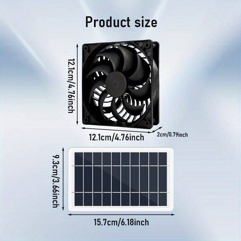 Direct Sales Solar Panel Exhaust Fan Portable Energy-Saving Solar Exhaust Fan Chicken House Deodorization Exhaust Ventilation