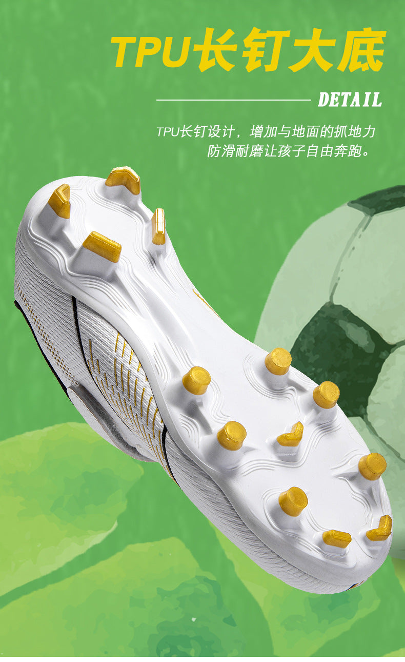 2025New Football Shoes for Men and Women, Medium and Large Children, Students, Long Spike Training Shoes, Youth Grass and Artificial Grass Field Sports