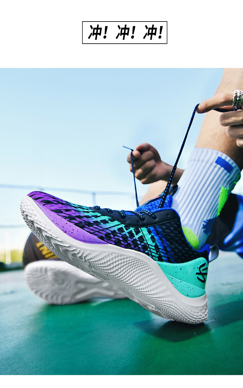 2025Spring and Summer New Basketball Shoes for Men and Women, Breathable Low-top Sports Shoes for Big Kids, Teenagers, and Students, Practical Training Sneakers