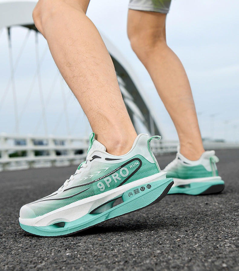 Summer Red Rabbit9PRO New Popcorn Carbon Plate Hollow Running Shoes Breathable Jacquard Comfortable Casual Sports Shoes