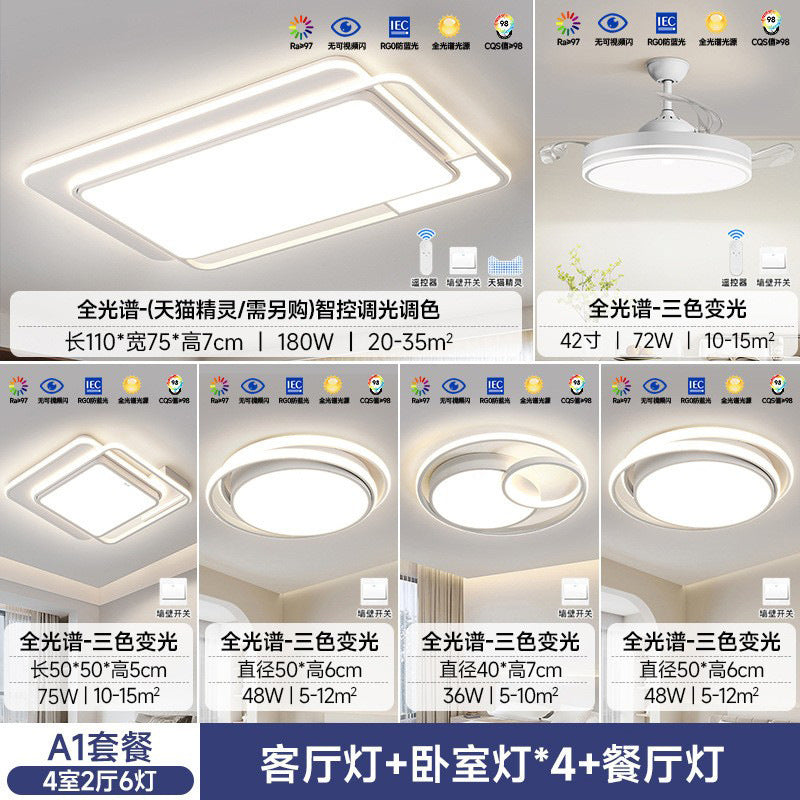 Full Spectrum Living Room Main Light Elegant2025New Eye Protection Ceiling Light Modern Simple Zhongshan Lighting Package Set