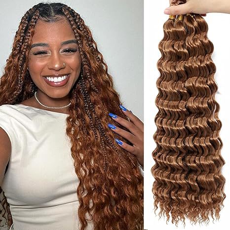 Cross-Border Deep Wave DEEP Crochet Hair Extensions Synthetic Hair Crochet Wig Unisex European and American Style Wig