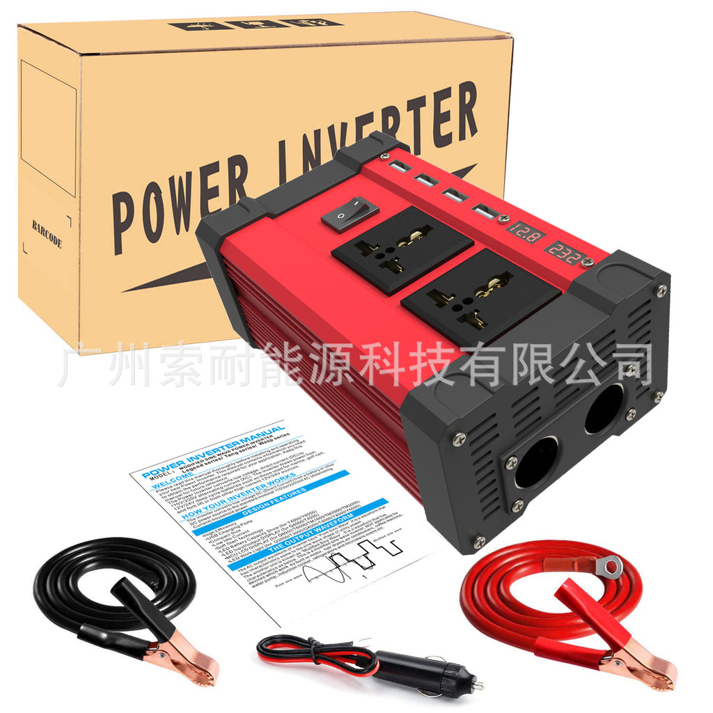 Car Converter Automotive Small Appliances300W/500W Inverter12V Turn110V/220V 4USB 2Socket