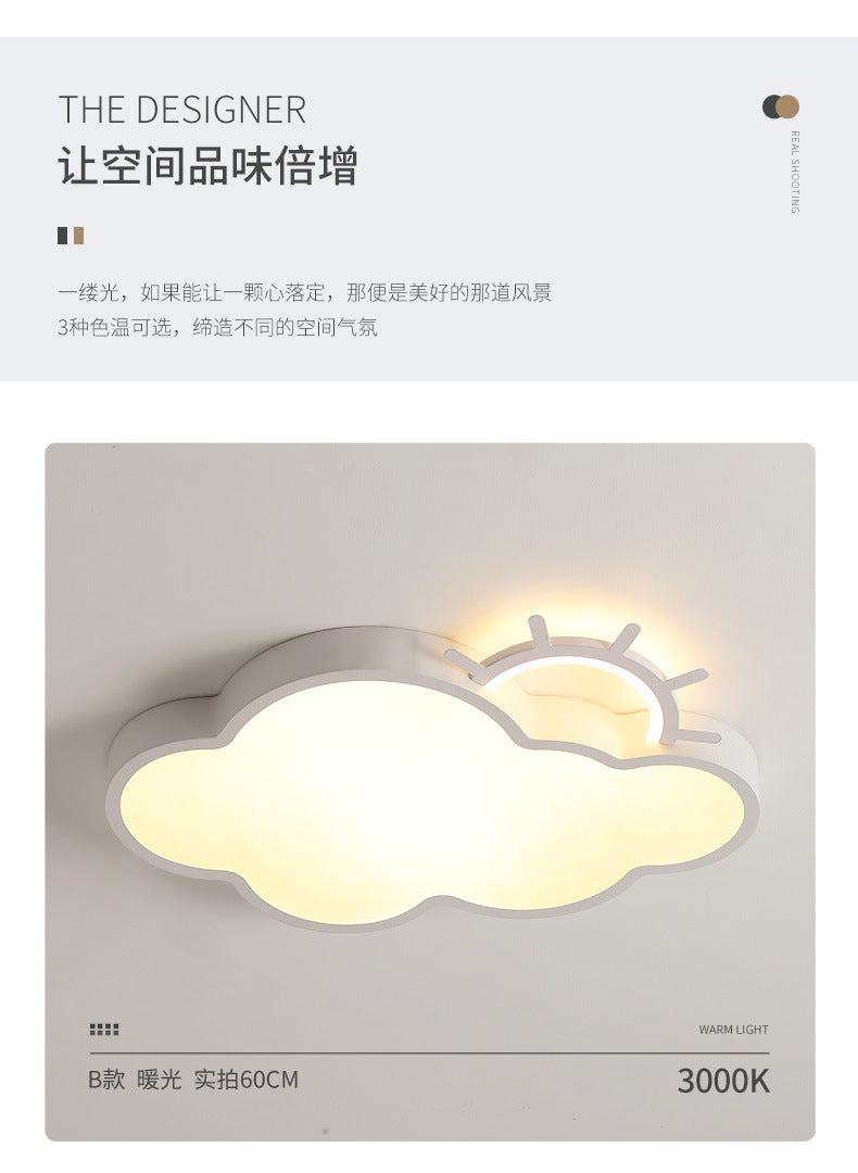 Cloud Lamp Full Spectrum Eye Protection Princess Room Children's Room Bedroom Lighting Personality Ceiling Lamp Modern Simple Cartoon