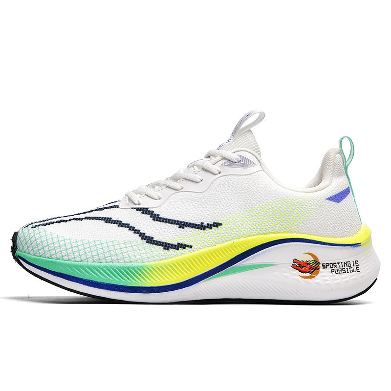 2025Spring and Summer New Style Flying Electric4C Professional Racing Shock Absorption Casual Non-slip Sports Shoes Ultra-light High Elasticity Men and Women Running Shoes